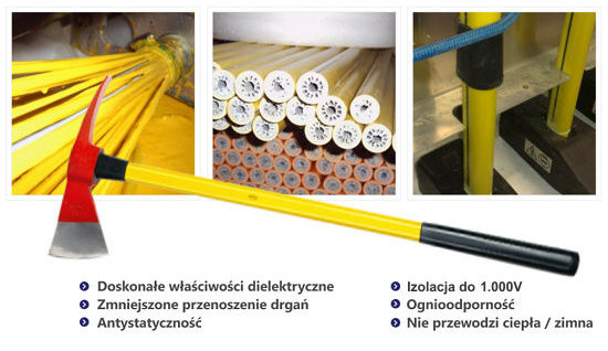 Topór strażacki ciężki dielektryczny DIN - wersja standardowa DIN14900